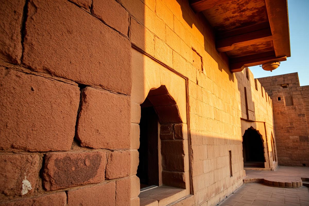 Mahendragarh Fort ramparts at golden hour